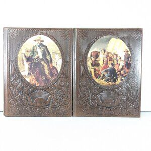 Life-Time Books, The Old West; The Gunfighters + the Pioneers set of 2 embossed